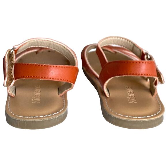 KIDERENCE Size 8 Toddler Girls Sandals Open Toe Shoes Straps Kids Brown - Picture 3 of 8